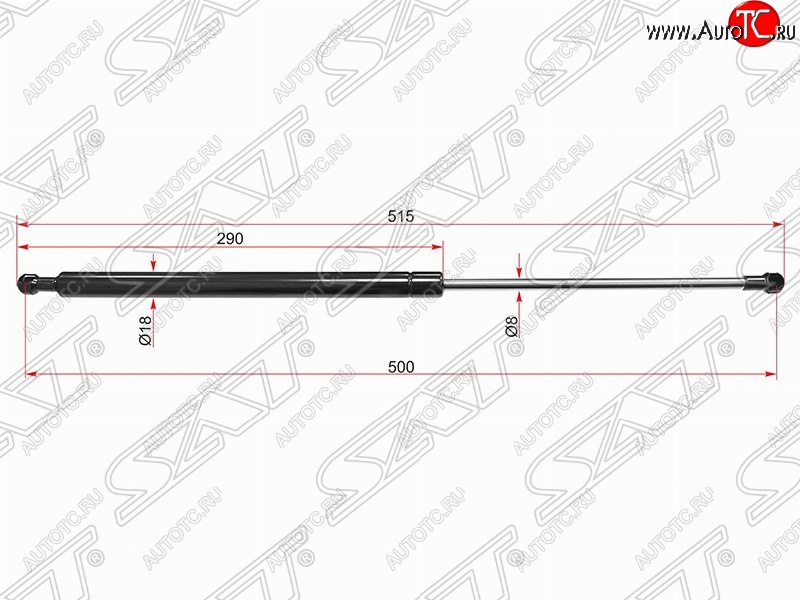 539 р. Упор крышки багажника SAT (газовый)  Audi A4  B6 (2000-2006) универсал  с доставкой в г. Кемерово