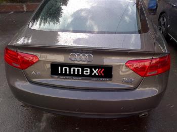 14 499 р. Лип спойлер INMAX  Audi A5  8T (2007-2016) дорестайлинг, лифтбэк, рестайлинг, лифтбэк (черный матовый)  с доставкой в г. Кемерово. Увеличить фотографию 2