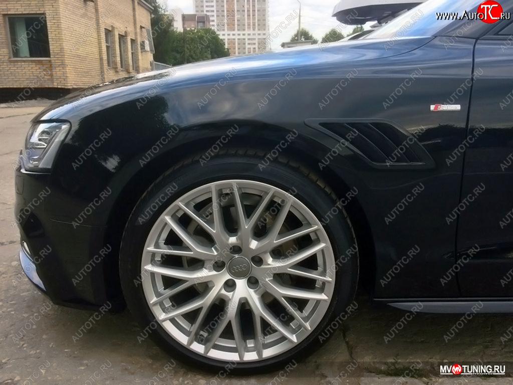 3 499 р. Накладки на крылья MV Tuning (жабры)  Audi A5  8T (2007-2011) дорестайлинг, лифтбэк  с доставкой в г. Кемерово