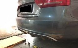 13 999 р. Накладка на задний бампер CT Audi A5 8T дорестайлинг, лифтбэк (2007-2011) (Неокрашенная)  с доставкой в г. Кемерово. Увеличить фотографию 3