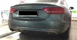 13 999 р. Накладка на задний бампер CT Audi A5 8T дорестайлинг, лифтбэк (2007-2011) (Неокрашенная)  с доставкой в г. Кемерово. Увеличить фотографию 4