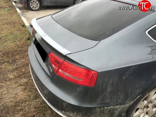 3 999 р. Лип спойлер CT Audi A5 8T дорестайлинг, лифтбэк (2007-2011) (Неокрашенный)  с доставкой в г. Кемерово