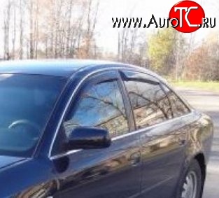 999 р. Комплект дефлекторов окон (ветровиков) 4 шт. (седан) Russtal Audi A6 C5 дорестайлинг, седан (1997-2001)  с доставкой в г. Кемерово