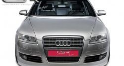 4 999 р. Накладка на передний бампер CSR v2 Audi A6 C6 дорестайлинг, седан (2004-2008)  с доставкой в г. Кемерово. Увеличить фотографию 2