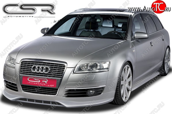 4 999 р. Накладка на передний бампер CSR v2 Audi A6 C6 дорестайлинг, седан (2004-2008)  с доставкой в г. Кемерово