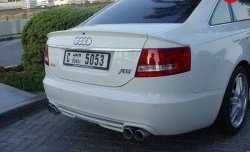 4 499 р. Диффузор заднего бампера ABT Audi A6 C6 дорестайлинг, седан (2004-2008)  с доставкой в г. Кемерово. Увеличить фотографию 1