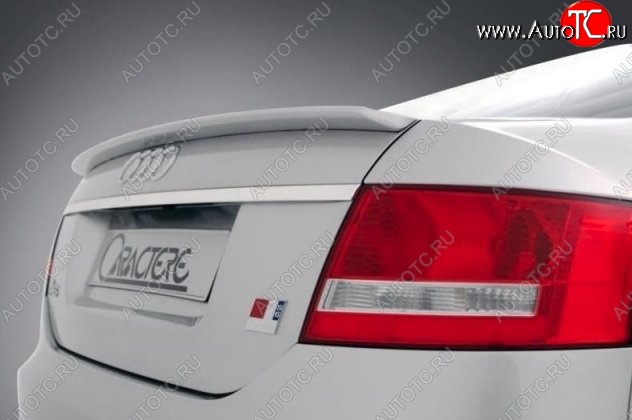 5 649 р. Лип спойлер CT  Audi A6  C6 (2004-2008) дорестайлинг, седан (Неокрашенный)  с доставкой в г. Кемерово