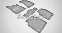 Износостойкие коврики в салон SeiNtex Premium 3D (ворсовые, серые) Audi A8  D4 (2009-2013) дорестайлинг, седан