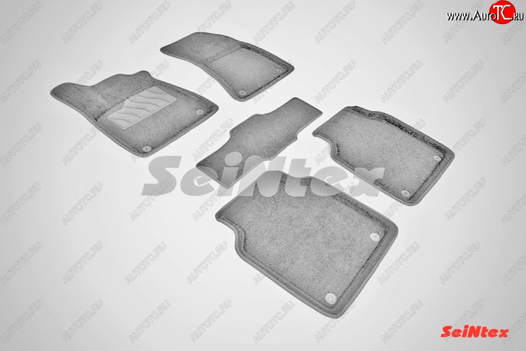 7 649 р. Износостойкие коврики в салон SeiNtex Premium 3D (ворсовые, серые)  Audi A8  D4 (2009-2013) дорестайлинг, седан  с доставкой в г. Кемерово