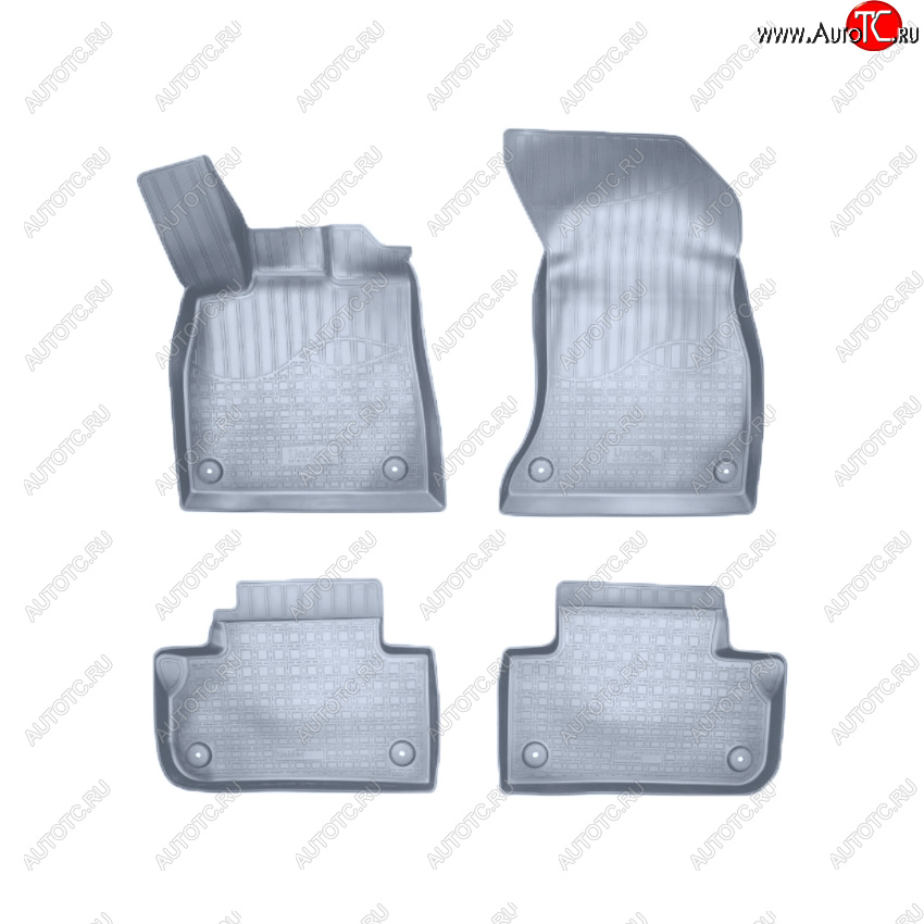 2 399 р. Коврики салонные Noplast  Audi Q5  FY (2017-2022) дорестайлинг, рестайлинг (Серый)  с доставкой в г. Кемерово