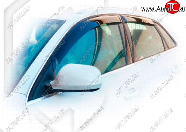 1 999 р. Дефлектора окон CA-Plastic Audi Q5 8R рестайлинг (2012-2017) (Classic полупрозрачный, Без хром молдинга)  с доставкой в г. Кемерово