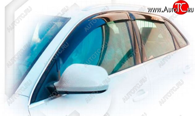 1 899 р. Дефлектора окон CA-Plastiс Audi Q5 8R дорестайлинг (2008-2012) (Classic черный, Без хром.молдинга)  с доставкой в г. Кемерово