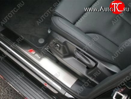 8 599 р. Накладки на порожки автомобиля S-line Audi Q5 8R рестайлинг (2012-2017)  с доставкой в г. Кемерово