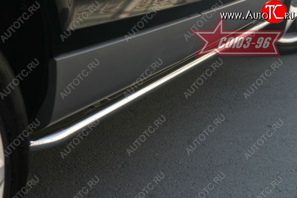 23 939 р. Защита порогов Souz-96 (d42) Audi Q7 4L дорестайлинг (2005-2009)  с доставкой в г. Кемерово