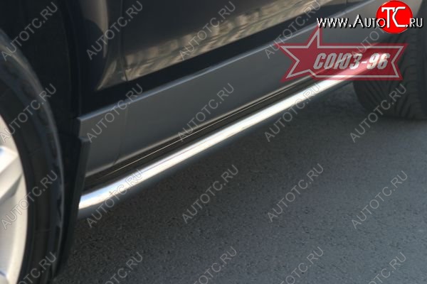 25 694 р. Защита порогов Souz-96 (d60) Audi Q7 4L дорестайлинг (2005-2009)  с доставкой в г. Кемерово