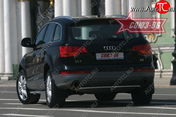 13 184 р. Защита заднего бампера Souz-96 (d 42) Audi Q7 4L дорестайлинг (2005-2009)  с доставкой в г. Кемерово
