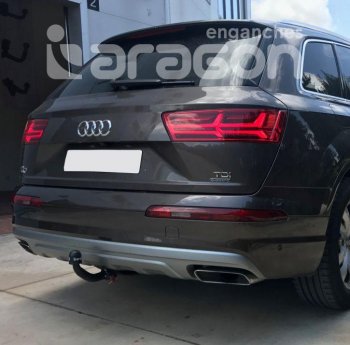 Фаркоп Aragon Audi Q7 4L дорестайлинг (2005-2009) (тип шара: V)