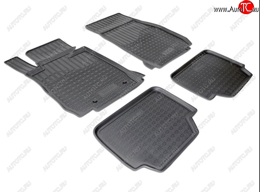 2 879 р. Коврики салонные для BMW 1 (F20,F21) (2011) BMW 1 серия F20 хэтчбэк 5 дв. дорестайлинг (2012-2015) (Цвет: черный)  с доставкой в г. Кемерово
