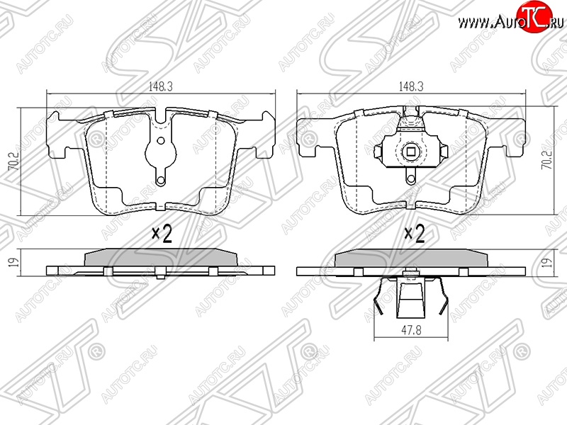 1 429 р. Колодки тормозные SAT (передние, Китай)  BMW 1 серия ( F21,  F20) - X3  F25  с доставкой в г. Кемерово