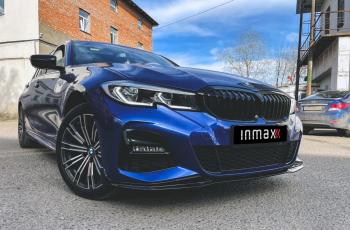 13 499 р. Сплиттер переднего М-бампера М-Perfomance  BMW 3 серия  G20 (2018-2022) седан (цвет: черный глянец)  с доставкой в г. Кемерово. Увеличить фотографию 12
