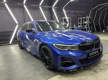 13 499 р. Сплиттер переднего М-бампера М-Perfomance  BMW 3 серия  G20 (2018-2022) седан (цвет: черный глянец)  с доставкой в г. Кемерово. Увеличить фотографию 4