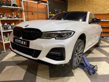 13 499 р. Сплиттер переднего М-бампера М-Perfomance  BMW 3 серия  G20 (2018-2022) седан (цвет: черный глянец)  с доставкой в г. Кемерово. Увеличить фотографию 5