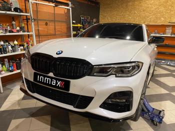 13 499 р. Сплиттер переднего М-бампера М-Perfomance  BMW 3 серия  G20 (2018-2022) седан (цвет: черный глянец)  с доставкой в г. Кемерово. Увеличить фотографию 6