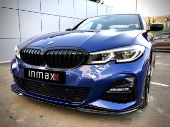 13 499 р. Сплиттер переднего М-бампера М-Perfomance  BMW 3 серия  G20 (2018-2022) седан (цвет: черный глянец)  с доставкой в г. Кемерово. Увеличить фотографию 8