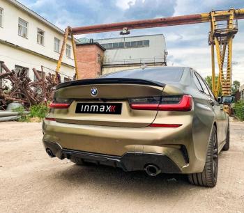 12 999 р. Диффузор заднего бампера М-Perfomance 320  BMW 3 серия  G20 (2018-2022) седан Inmax (цвет: черный глянец)  с доставкой в г. Кемерово. Увеличить фотографию 11