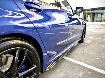 11 499 р. Пластиковые накладки M порогов  BMW 3 серия  G20 (2018-2022) седан (цвет: черный глянец)  с доставкой в г. Кемерово. Увеличить фотографию 10