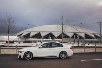 5 999 р. Накладки M-Perfomance под задний бампер (мини-лезвия)  BMW 3 серия  F30 (2012-2018) седан дорестайлинг, седан рестайлинг (цвет: черный матовый)  с доставкой в г. Кемерово. Увеличить фотографию 13