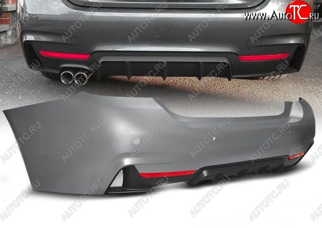 49 399 р. Задний бампер M-performance BMW 4 серия F32 купе дорестайлинг (2013-2017) (Неокрашенный)  с доставкой в г. Кемерово