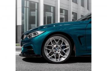 14 499 р. Сплиттер переднего бампера М-Perfomance  BMW 4 серия ( F32,  F36) (2013-2020) купе дорестайлинг, лифтбэк дорестайлинг, купе рестайлинг, лифтбэк рестайлинг (цвет: черный матовый)  с доставкой в г. Кемерово. Увеличить фотографию 4