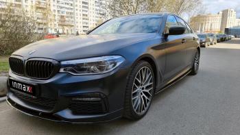 13 499 р. Сплиттер переднего бампера M-Performance BMW 5 серия G30 дорестайлинг, седан (2016-2020) (Неокрашенный)  с доставкой в г. Кемерово. Увеличить фотографию 1