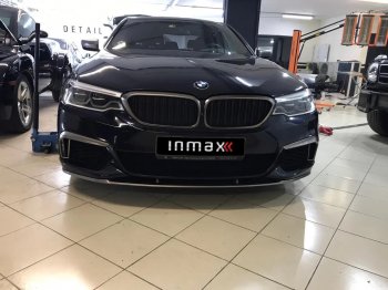 14 999 р. Сплиттер переднего бампера М-Perfomance BMW 5 серия G30 дорестайлинг, седан (2016-2020) (Черный матовый)  с доставкой в г. Кемерово. Увеличить фотографию 7