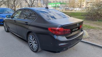 5 999 р. Накладки M-Perfomance под задний бампер (мини-лезвия) Inmax  BMW 5 серия  G30 (2016-2020) дорестайлинг, седан (цвет: черный глянец)  с доставкой в г. Кемерово. Увеличить фотографию 11
