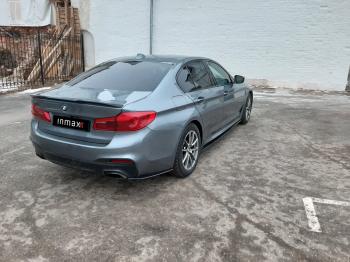 5 999 р. Накладки M-Perfomance под задний бампер (мини-лезвия) Inmax  BMW 5 серия  G30 (2016-2020) дорестайлинг, седан (цвет: черный глянец)  с доставкой в г. Кемерово. Увеличить фотографию 13