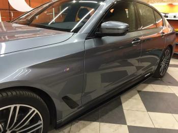 10 999 р. Пластиковые накладки M-порогов  BMW 5 серия  G30 (2016-2020) дорестайлинг, седан  с доставкой в г. Кемерово. Увеличить фотографию 5