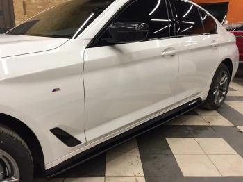 10 999 р. Пластиковые накладки M-порогов  BMW 5 серия  G30 (2016-2020) дорестайлинг, седан  с доставкой в г. Кемерово. Увеличить фотографию 6