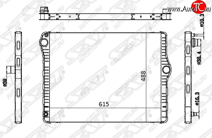 12 999 р. Радиатор двигателя SAT (пластинчатый) BMW 5 серия F11 дорестайлинг, универсал (2009-2013)  с доставкой в г. Кемерово