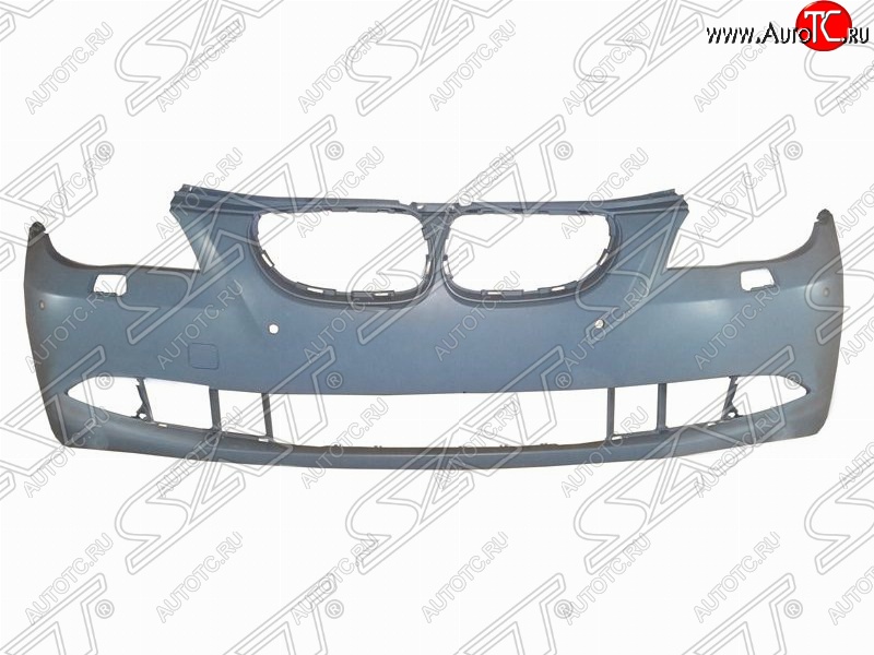 3 289 р. Передний бампер SAT (с отв. под омыватели и сонары, пр-во Тайвань) BMW 5 серия E60 седан дорестайлинг (2003-2007) (Неокрашенный)  с доставкой в г. Кемерово