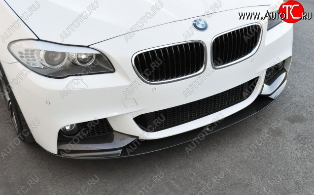 10 849 р. Накладка на передний бампер M-Performance BMW 5 серия F10 рестайлинг, седан (2013-2017) (Неокрашенная)  с доставкой в г. Кемерово