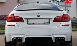 5 999 р. Лип спойлер М-Perfomance BMW 5 серия F10 седан дорестайлинг (2009-2013) (Черный матовый)  с доставкой в г. Кемерово. Увеличить фотографию 3