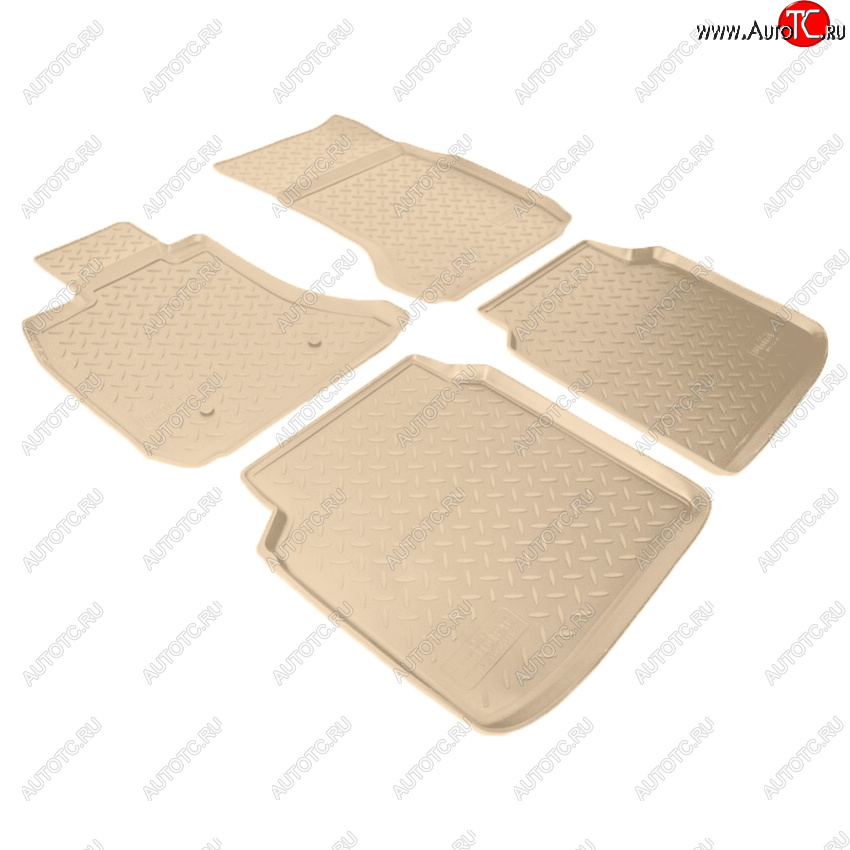 4 299 р. Коврики салона Norplast Unidec (Long)  BMW 7 серия  F01-F04 (2008-2015) седан (Цвет: бежевый)  с доставкой в г. Кемерово
