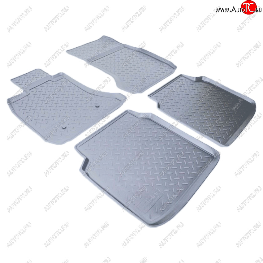 4 299 р. Коврики салона Norplast Unidec (Long)  BMW 7 серия  F01-F04 (2008-2015) седан (Цвет: серый)  с доставкой в г. Кемерово