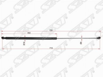 729 р. Упор капота SAT (газовый)  BMW 7 серия  E65,E66, E67, E68 (2001-2005) дорестайлинг, седан  с доставкой в г. Кемерово. Увеличить фотографию 1