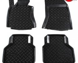 Комплект ковриков в салон Aileron 4 шт. (полиуретан) BMW 7 серия  E65,E66, E67, E68 (2001-2008) дорестайлинг, седан, рестайлинг, седан (Черный)
