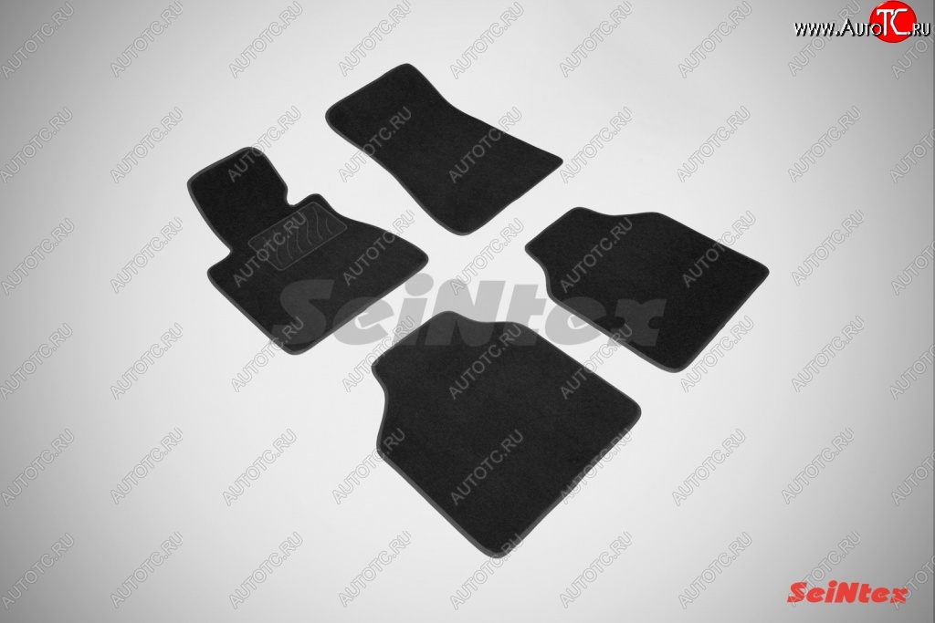 2 899 р. Комплект ворсовых ковриков в салон LUX L Seintex  BMW 7 серия  E65,E66, E67, E68 (2001-2008) дорестайлинг, седан, рестайлинг, седан (Черный)  с доставкой в г. Кемерово