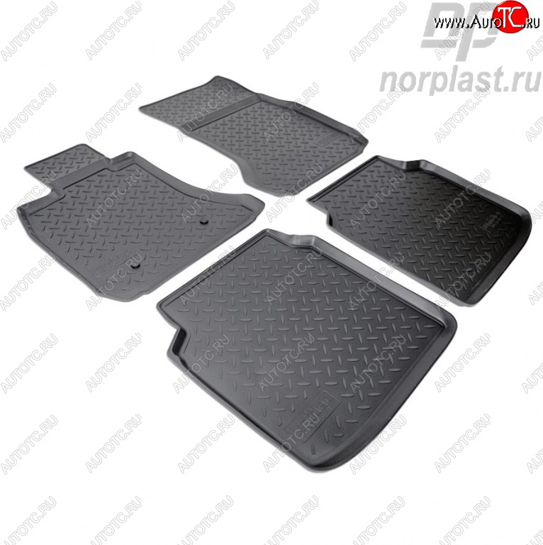 3 799 р. Комплект ковриков в салон Norplast Unidec (Long)  BMW 7 серия  F01-F04 (2008-2015) седан (Цвет: черный)  с доставкой в г. Кемерово
