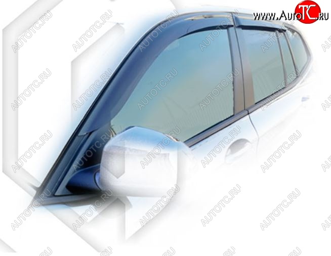 2 299 р. Дефлектора окон CA-Plastic BMW X3 G01 рестайлинг (2021-2023) (Classic полупрозрачный, Без хром.молдинга)  с доставкой в г. Кемерово